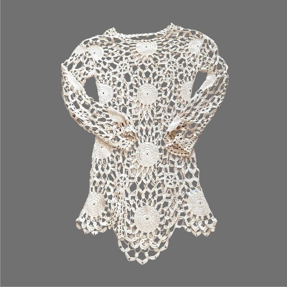 Rare UNIF Crochet Tunic/Dress, Cream - Picture 2 of 4